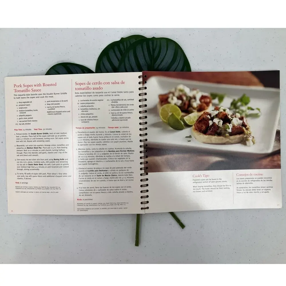 The Pampered Chef Spiral Bound Paperback 2008 Latin Flavor Recipe Cookbook Book